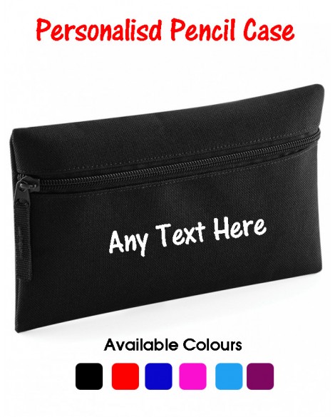 Personalised Pencil Case with ANY TEXT / Name , Perfect Gift for kids 