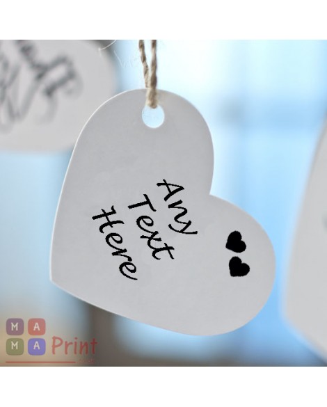 Personalised  Favour Heart Tags for any occasion ❤ Personalised with ANY TEXT